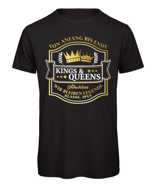 Kings and Queens Legenden - Abschluss T-Shirt Schwarz